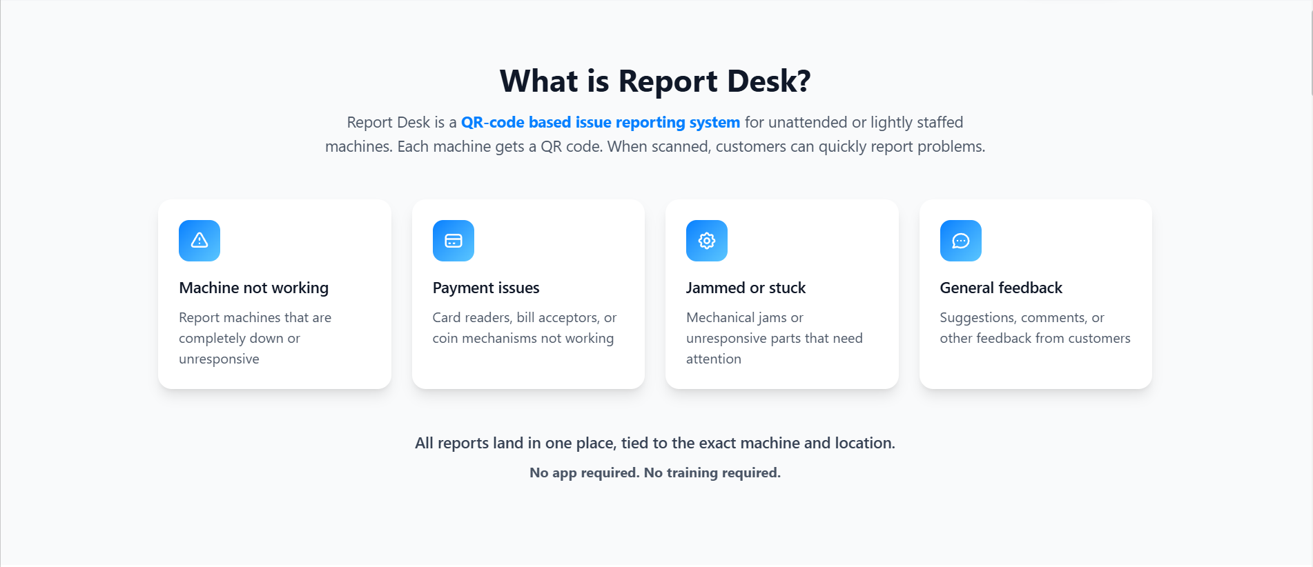 Report Desk - Screenshot 2 showing product features and functionality