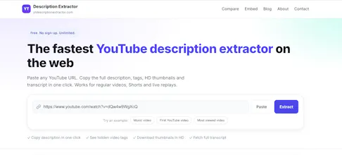 YT Description Extractor gallery image