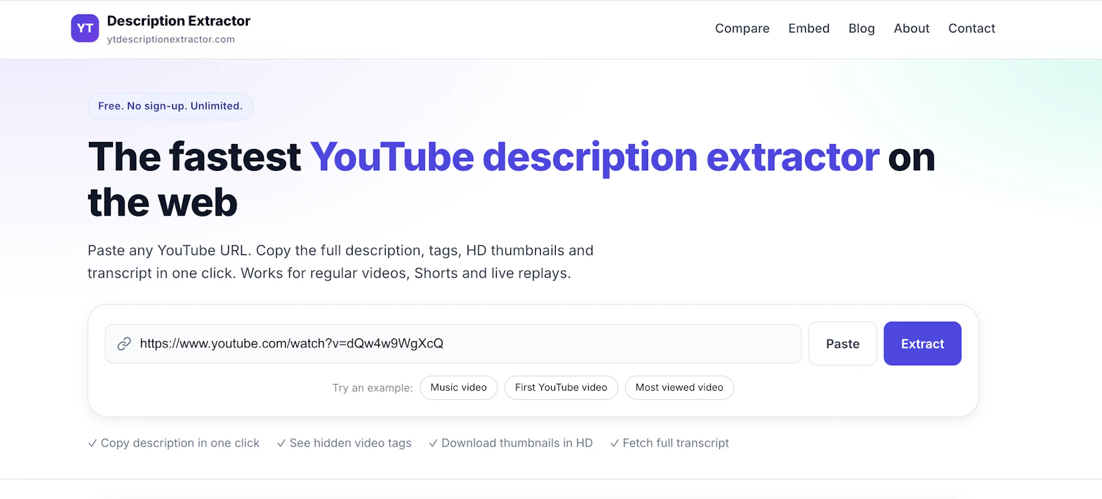 YT Description Extractor screenshot 6