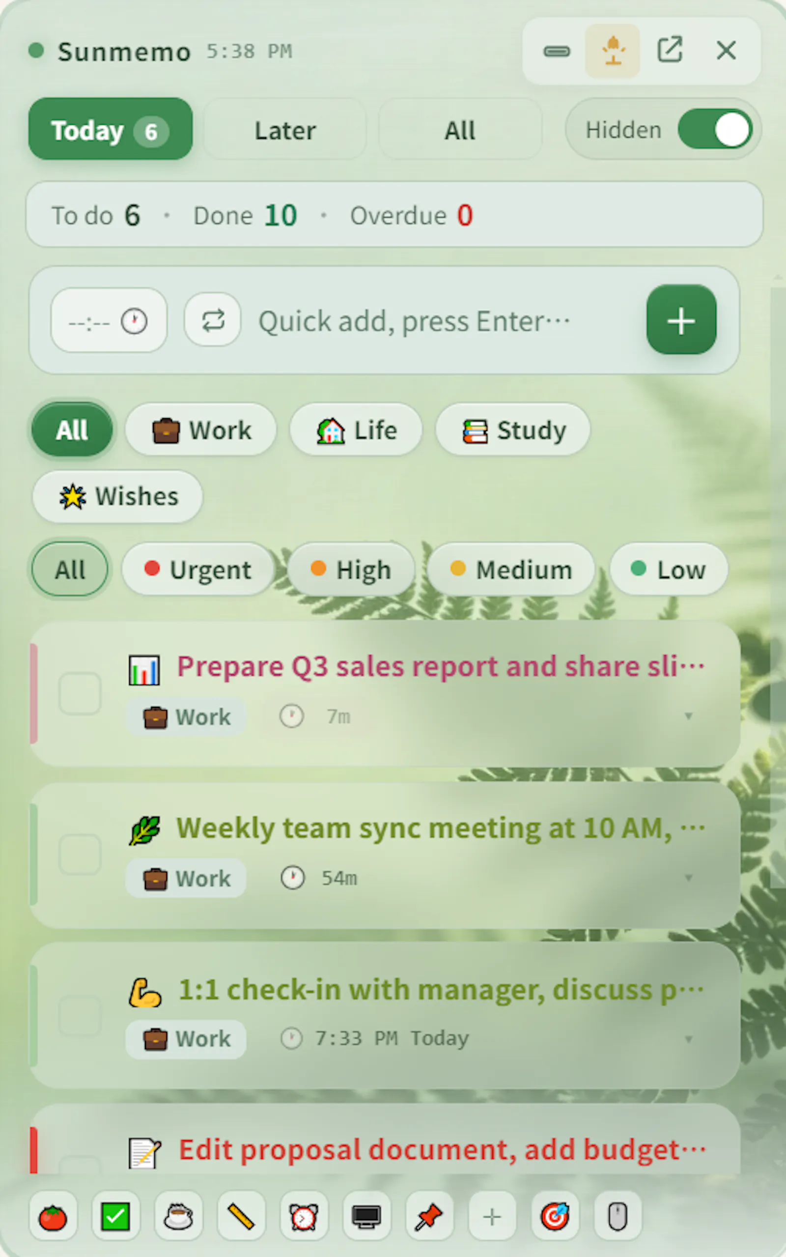 Sunmemo screenshot 2