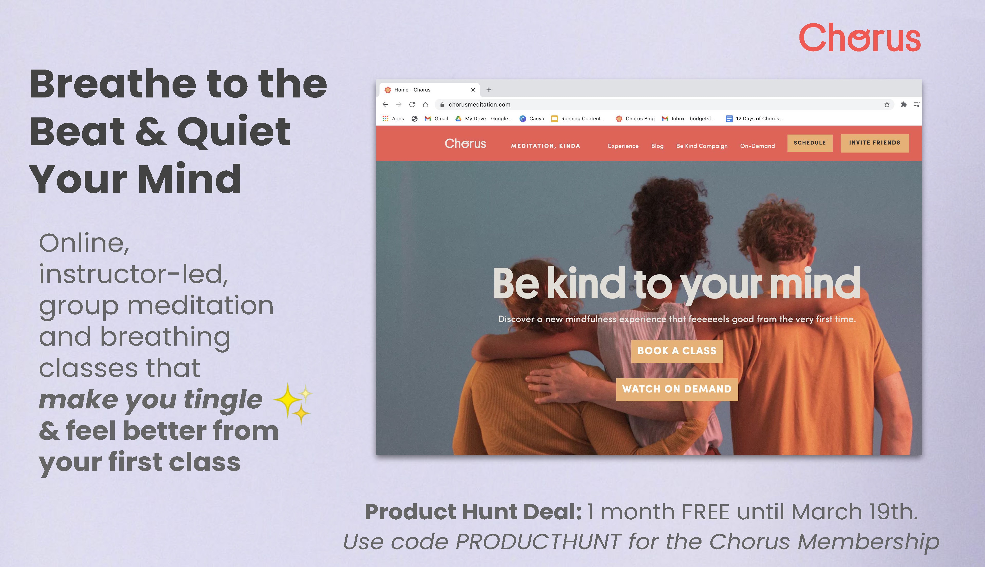 Chorus Meditation Breathe to the beat of your favorite music, with