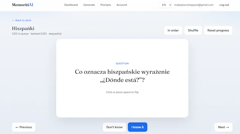 MemoritiAI.com screenshot 2