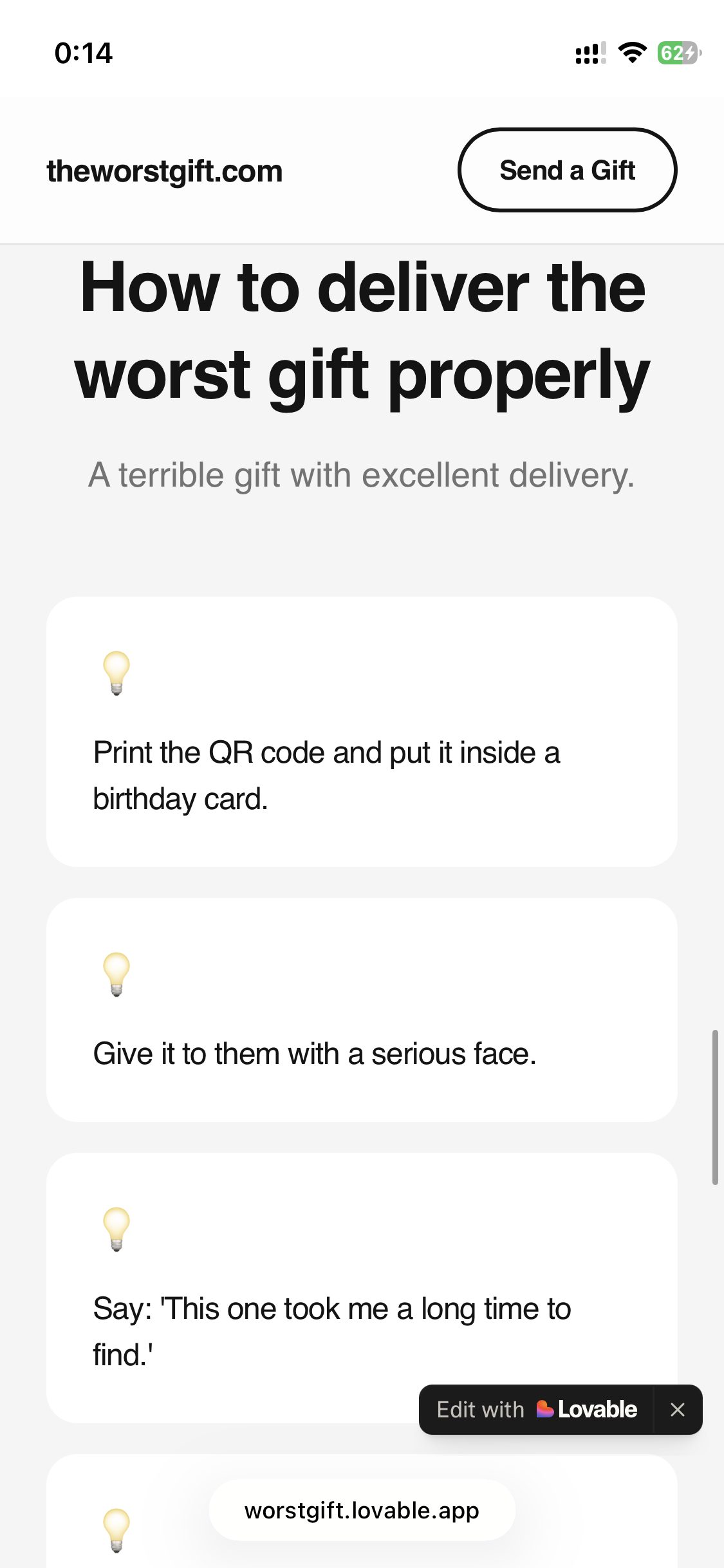 The Worst Gift on the Internet - Screenshot 3 showing product features and functionality