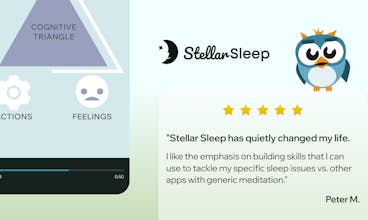 Innovative sleep strategy diagram demonstrated in the Stellar Sleep app.