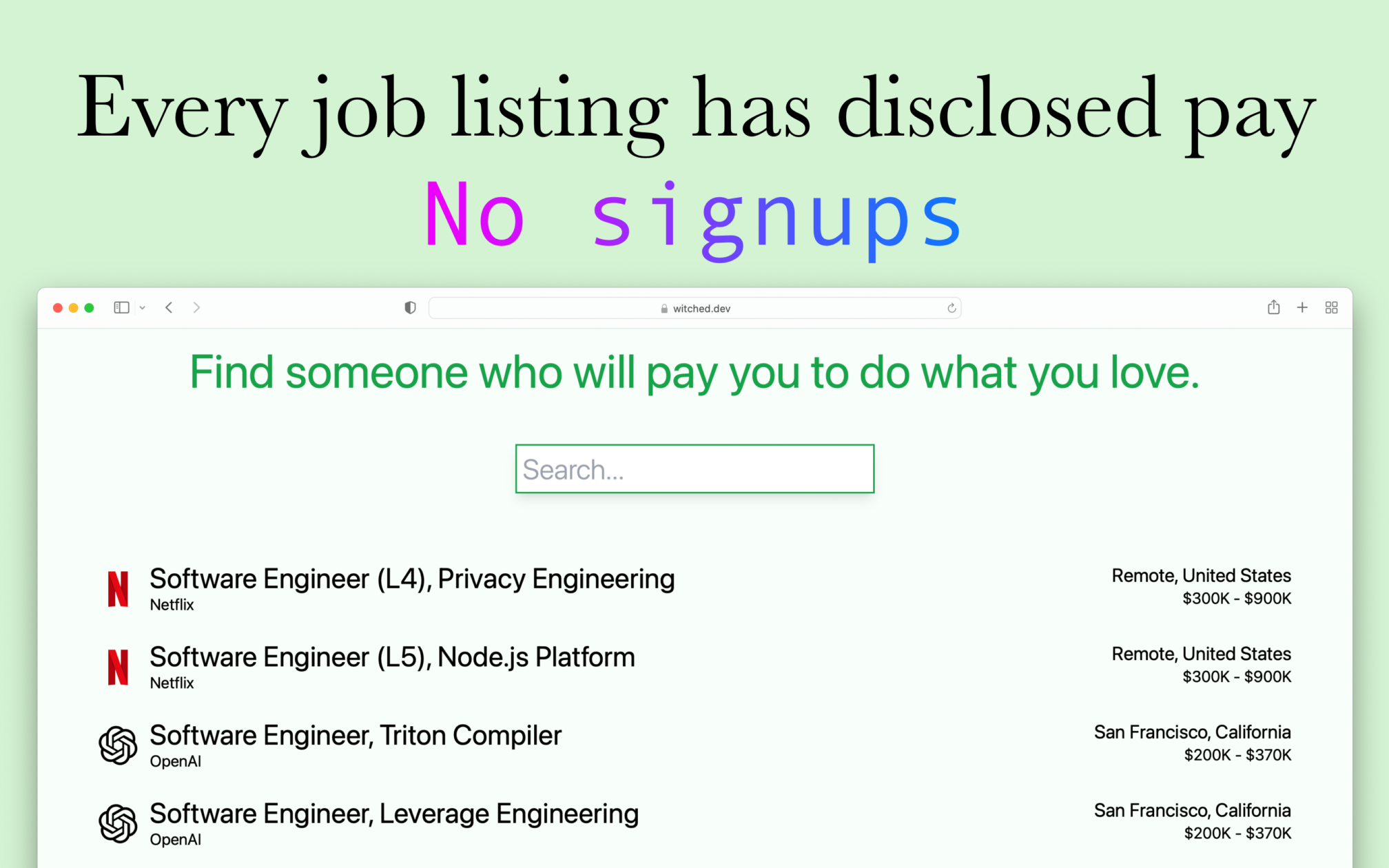 startuptile Witched-High quality jobs with disclosed pay