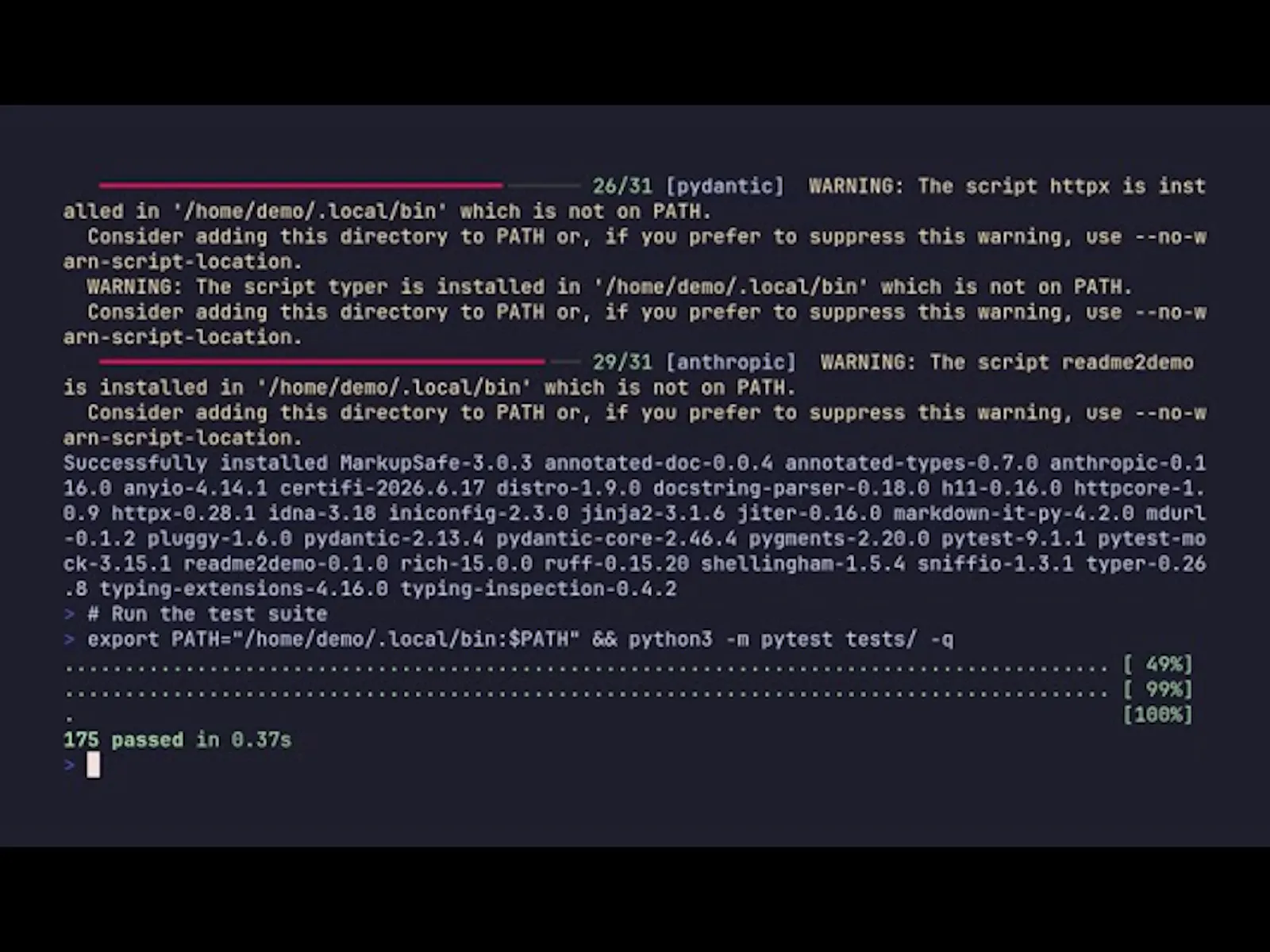readme2demo screenshot 1 (video preview)
