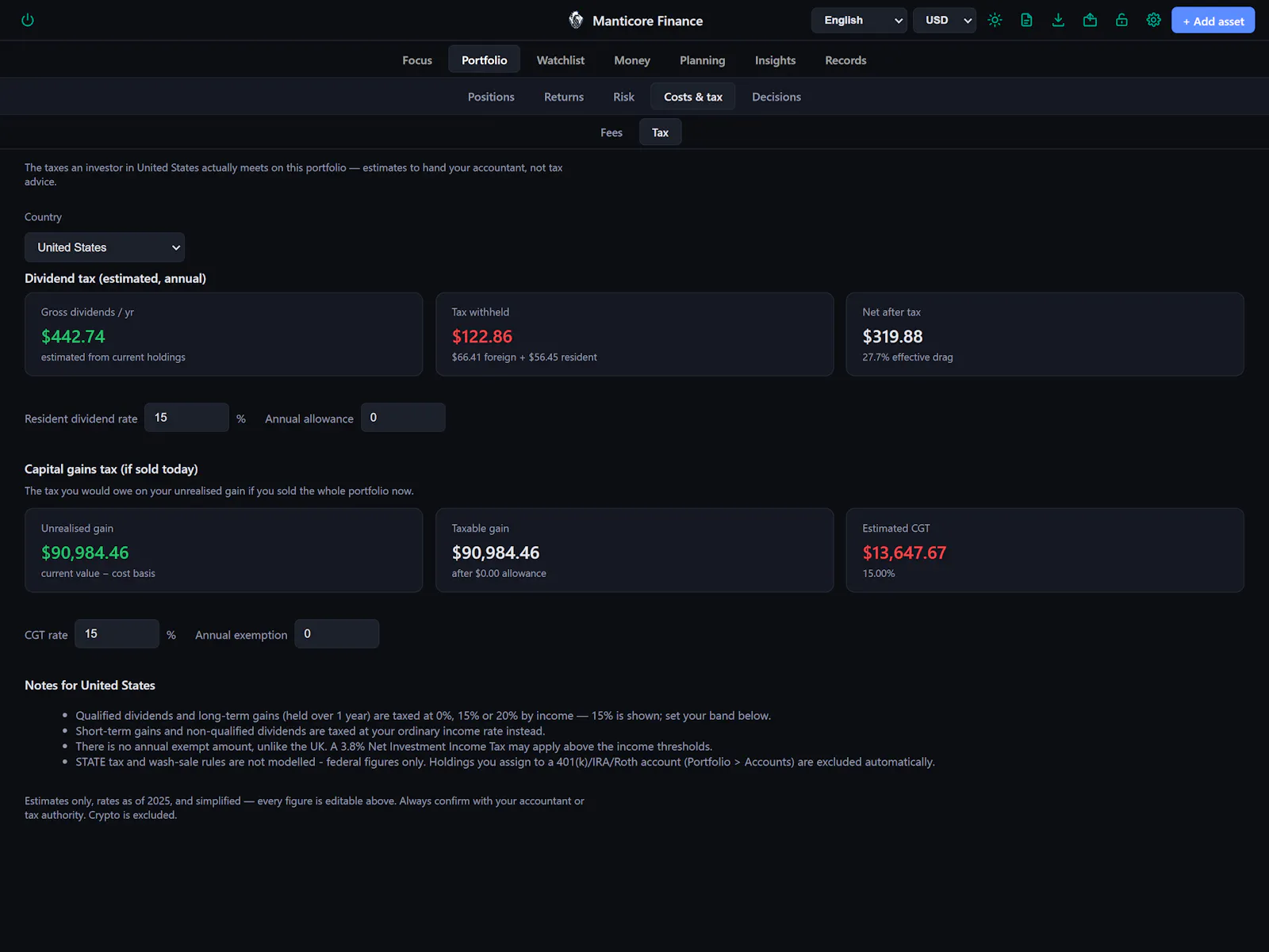 Manticore Finance screenshot 7