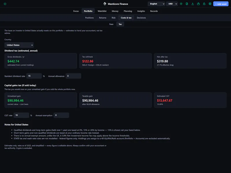 Manticore Finance screenshot 7