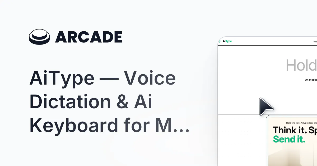 AiType - Voice Dictation & AI Keyboard product banner