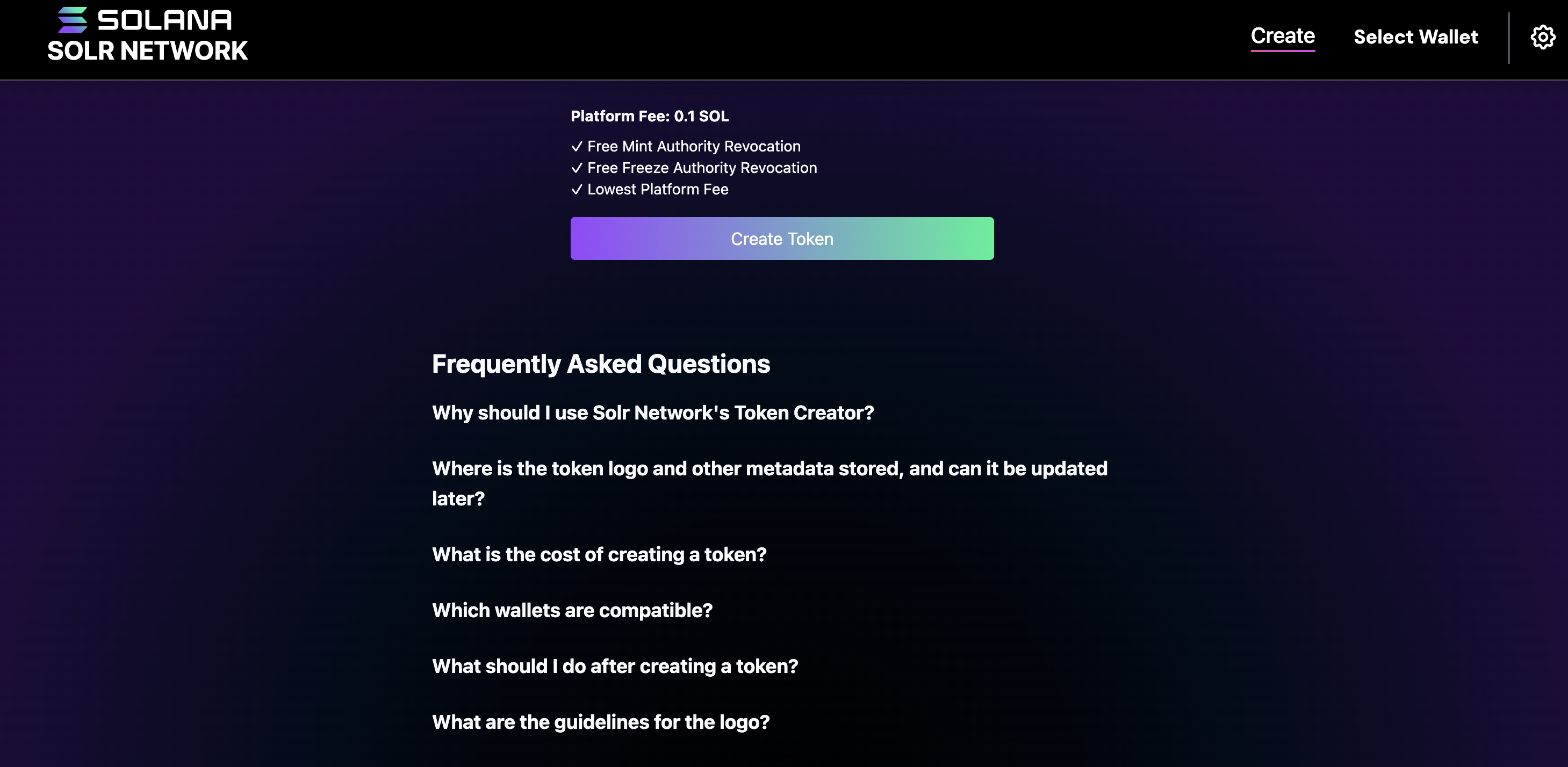 Solana Token Creator gallery image