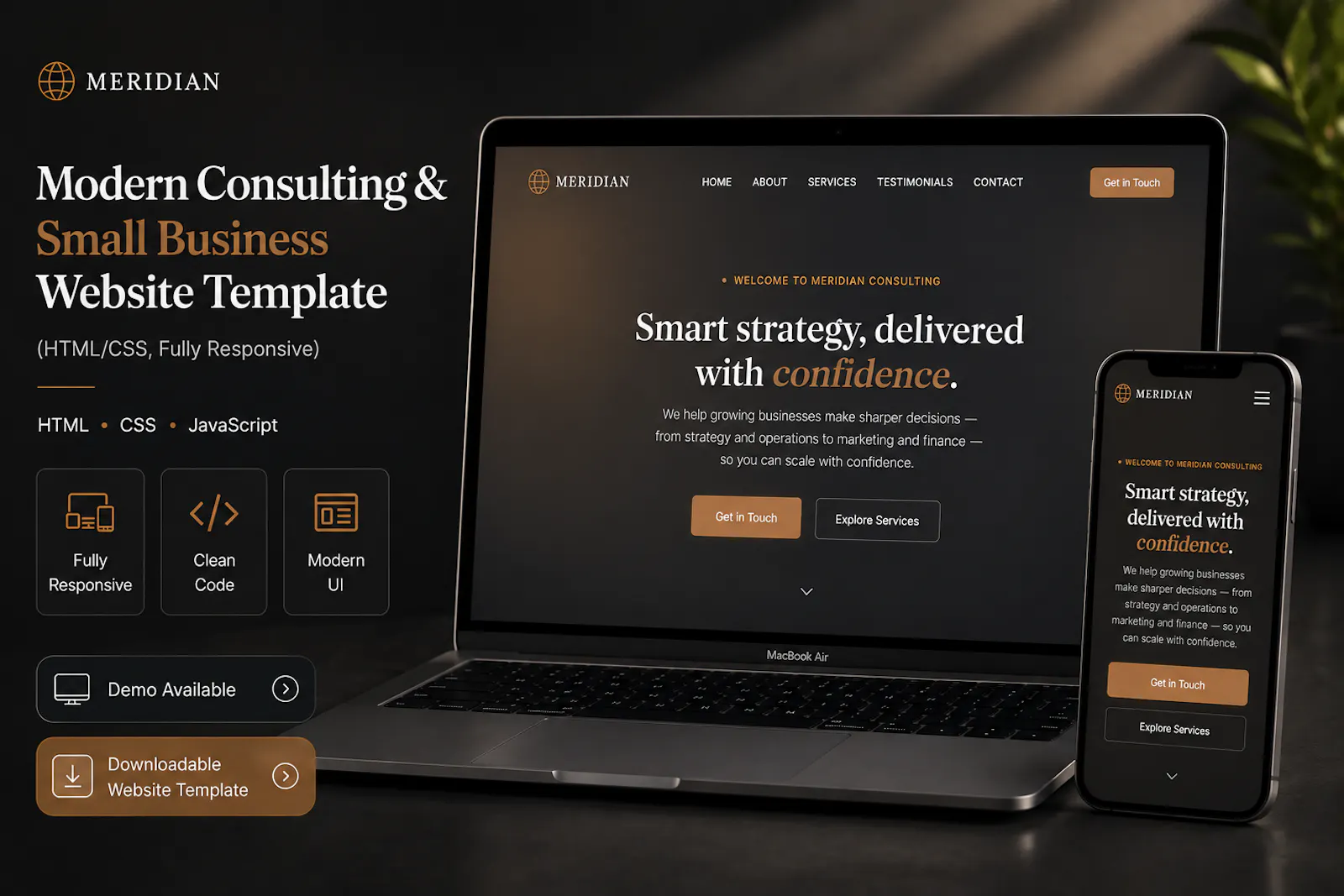 Small Business Website Template screenshot 1