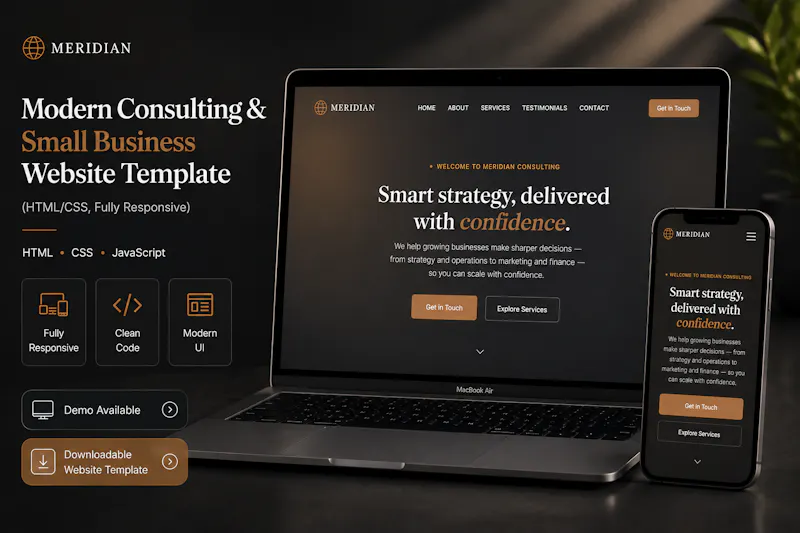 Small Business Website Template screenshot 1