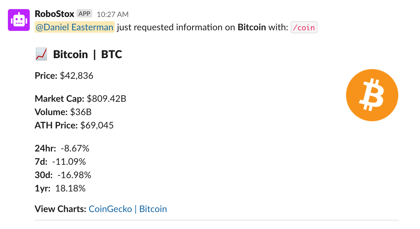RoboStox for Slack gallery image
