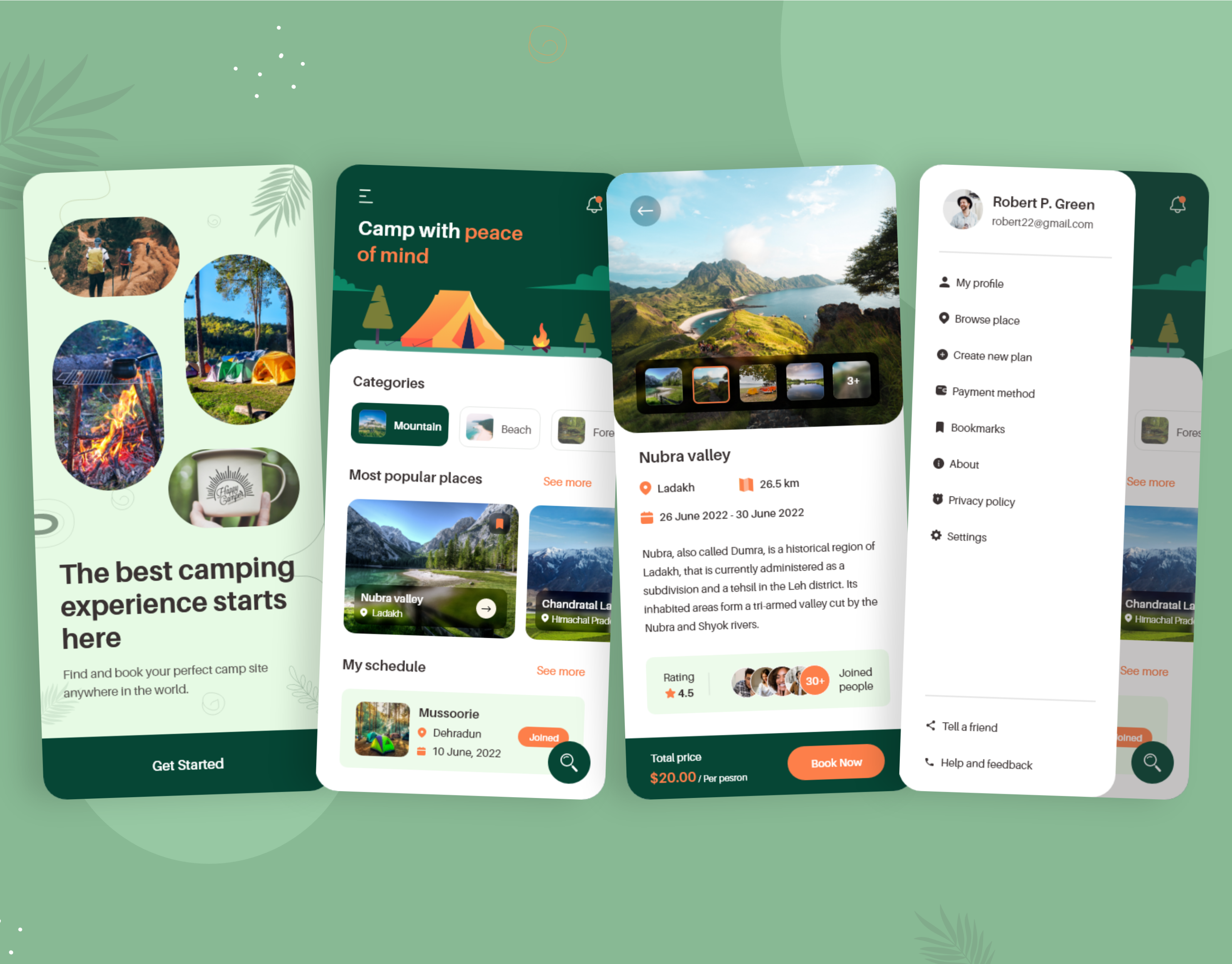 Trending Camping App UI Design gallery image