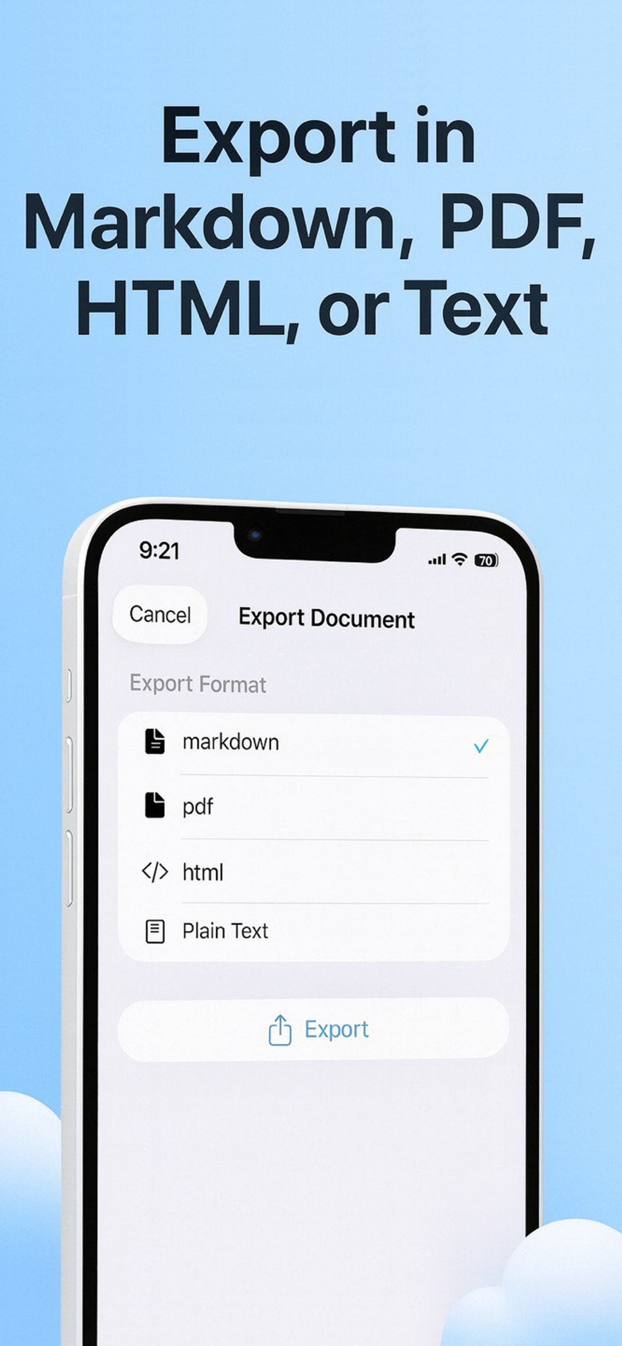 Chat Export - Save AI Chats - Main product screenshot demonstrating key features and user interface