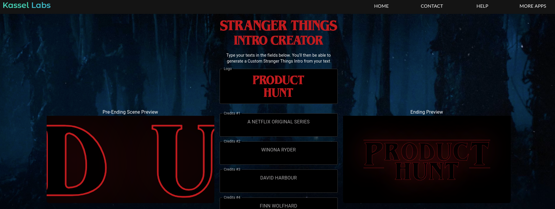 Mídia 4 de Stranger Things Intro Creator