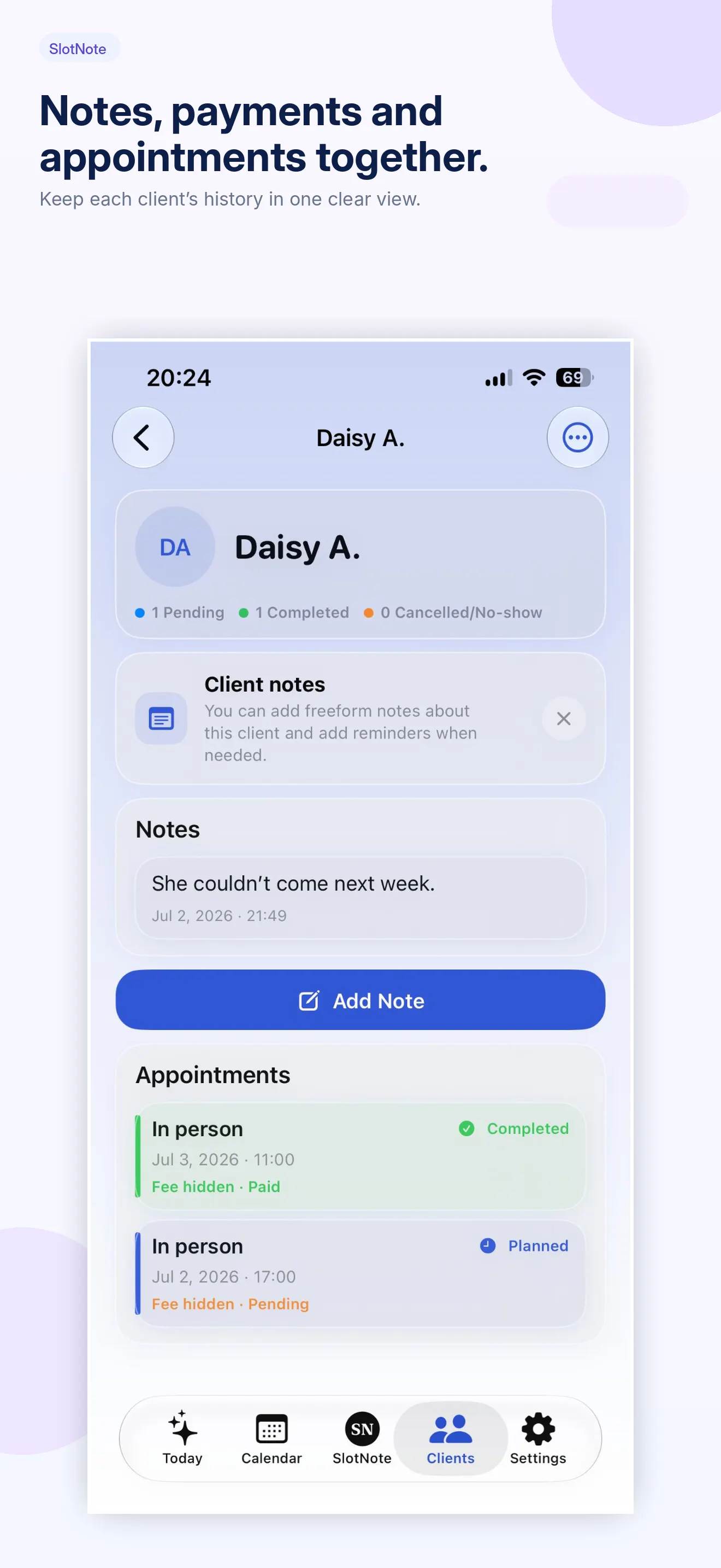 SlotNote: A smarter professional workday gallery image