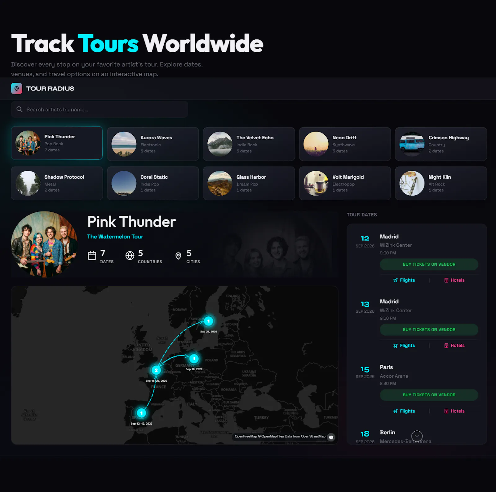 Tour Radius screenshot 1