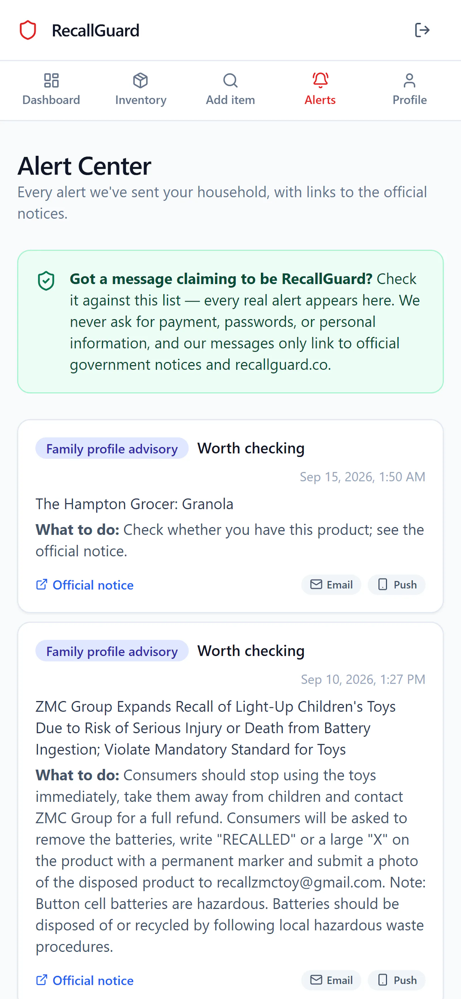 RecallGuard screenshot 5