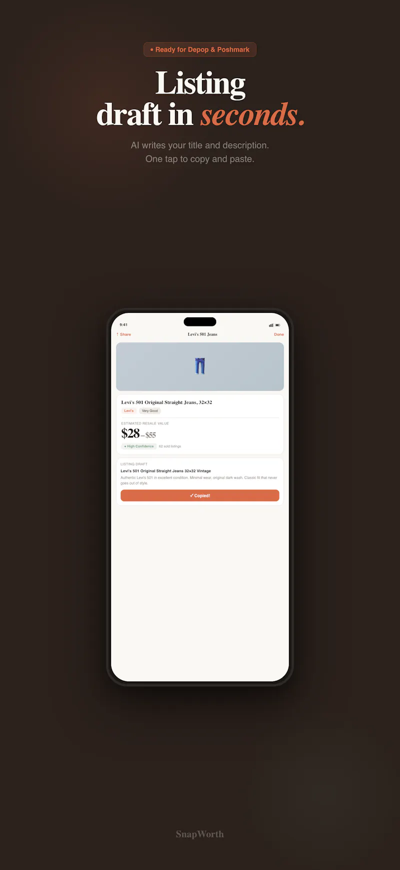 SnapWorth screenshot 1
