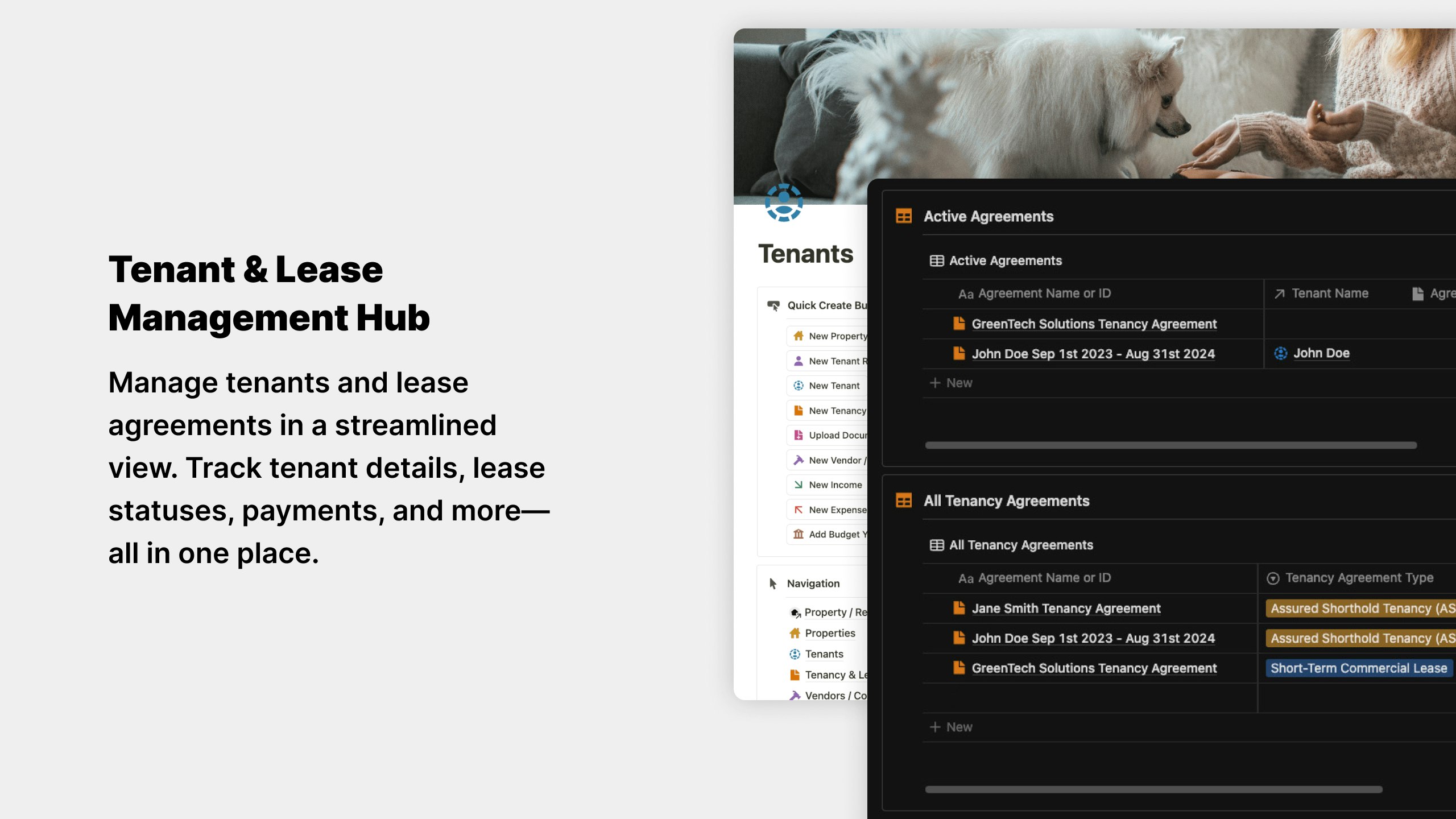 Rental Property Manager Dashboard gallery image