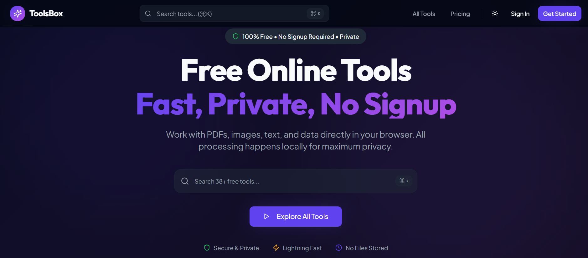 ToolsBox - Main product screenshot demonstrating key features and user interface