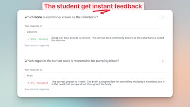 A graphical representation of the educational benefits of the quiz platform, emphasizing increased student interaction and engagement.