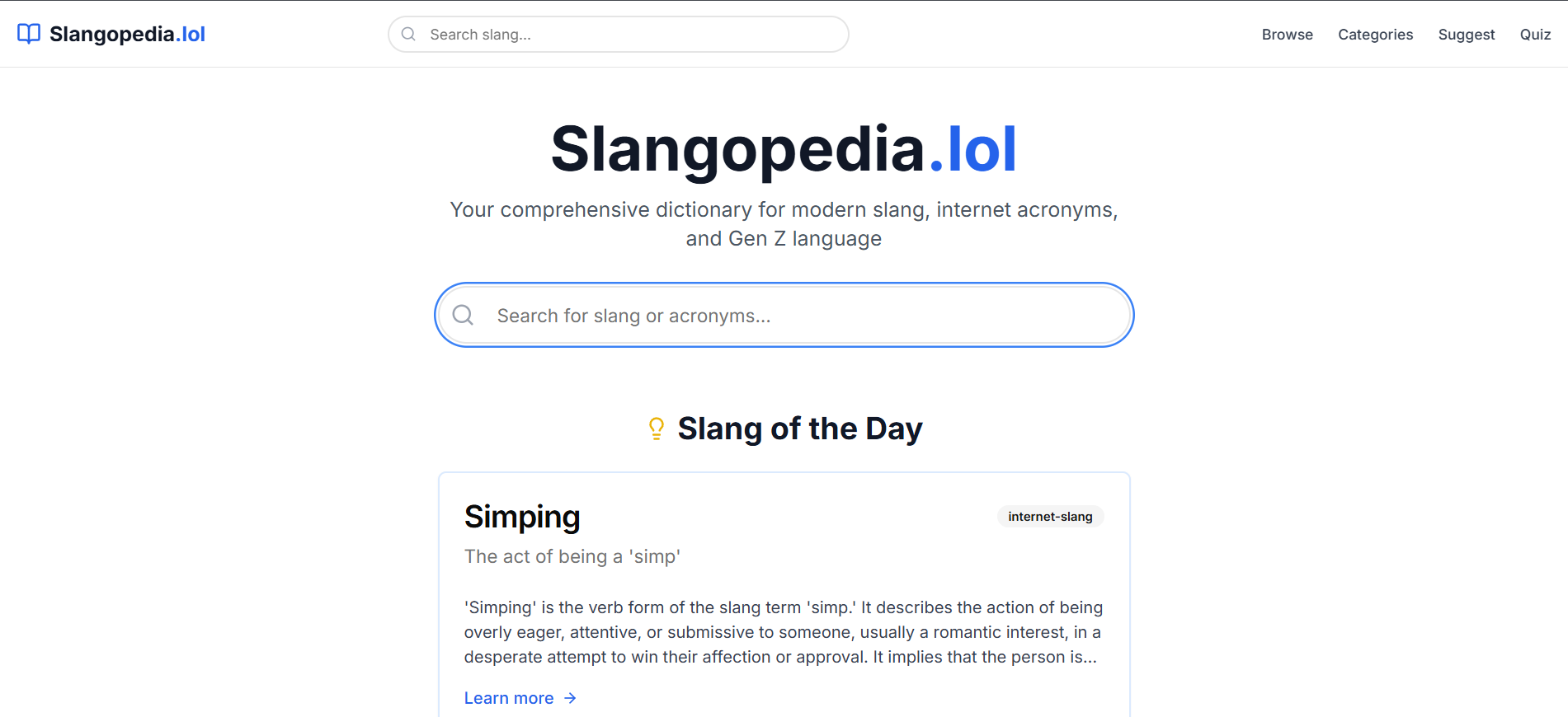 Slangopedia.lol gallery image