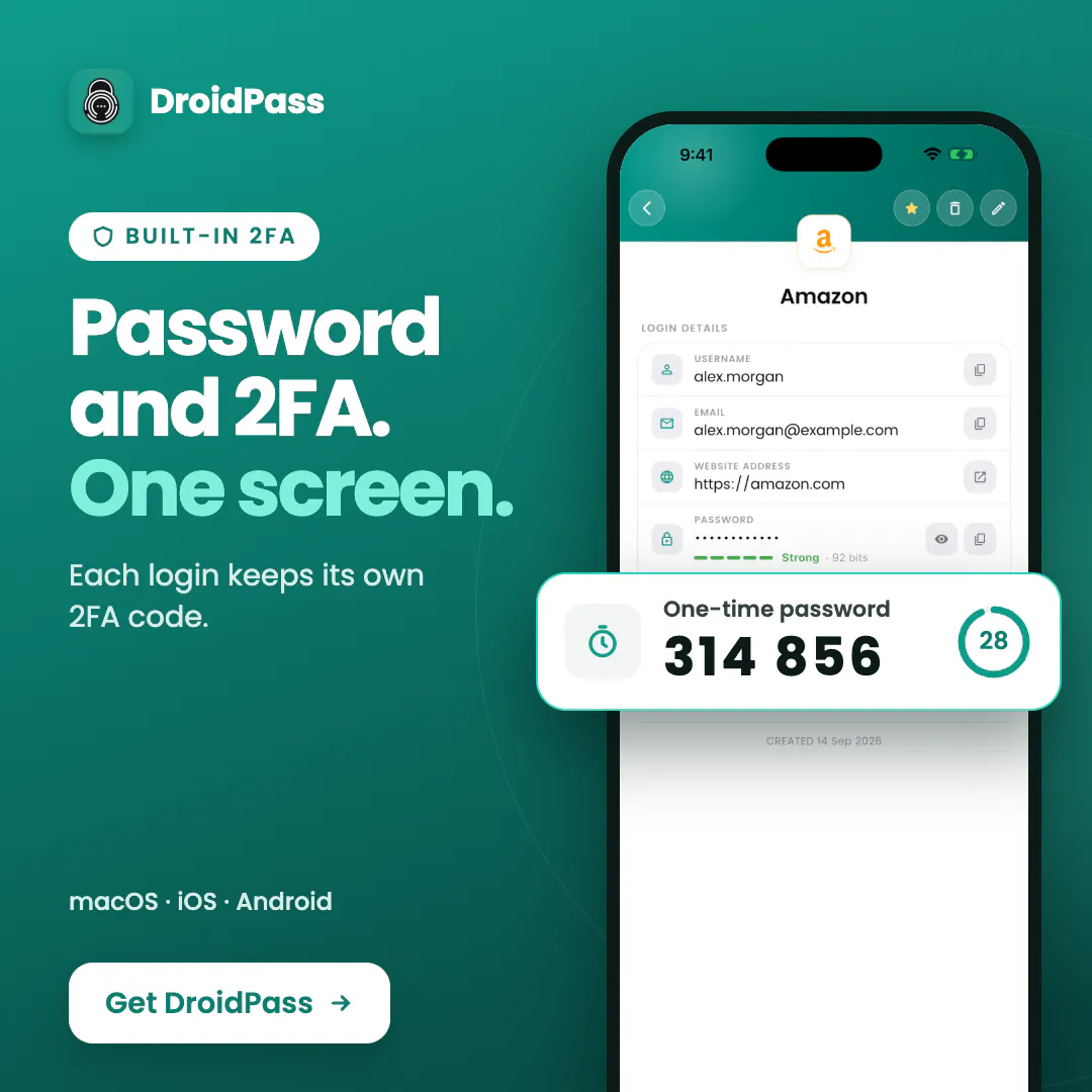 DroidPass Password Manager screenshot 4