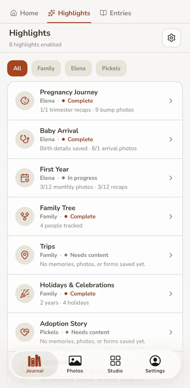 Kinlet: Baby book & family keepsakes screenshot 6