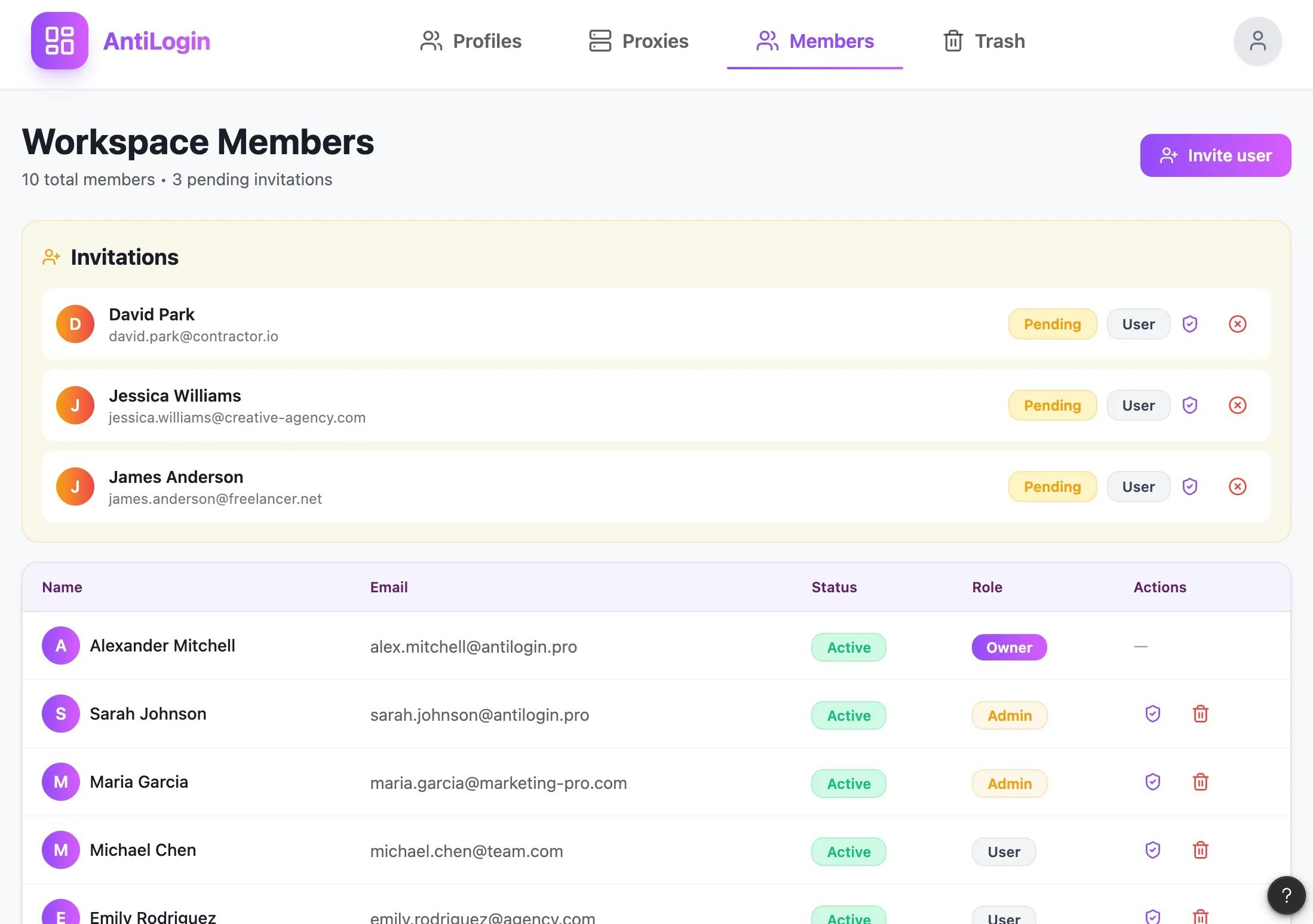 AntiLogin.сom - Screenshot 2 showing product features and functionality