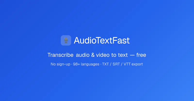 Audio to Text Converter — Free Online  screenshot 1