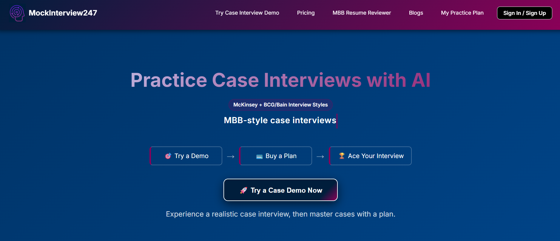 Mockinterview247.com - Screenshot 4 showing product features and functionality
