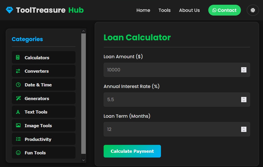 ToolTreasure Hub - Screenshot 2 showing product features and functionality