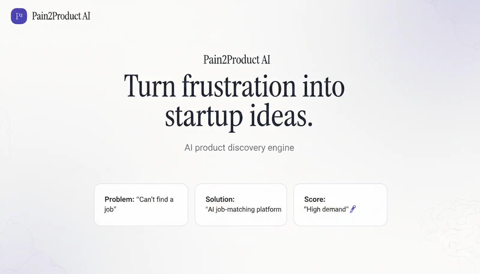 Pain2Product AI screenshot 1
