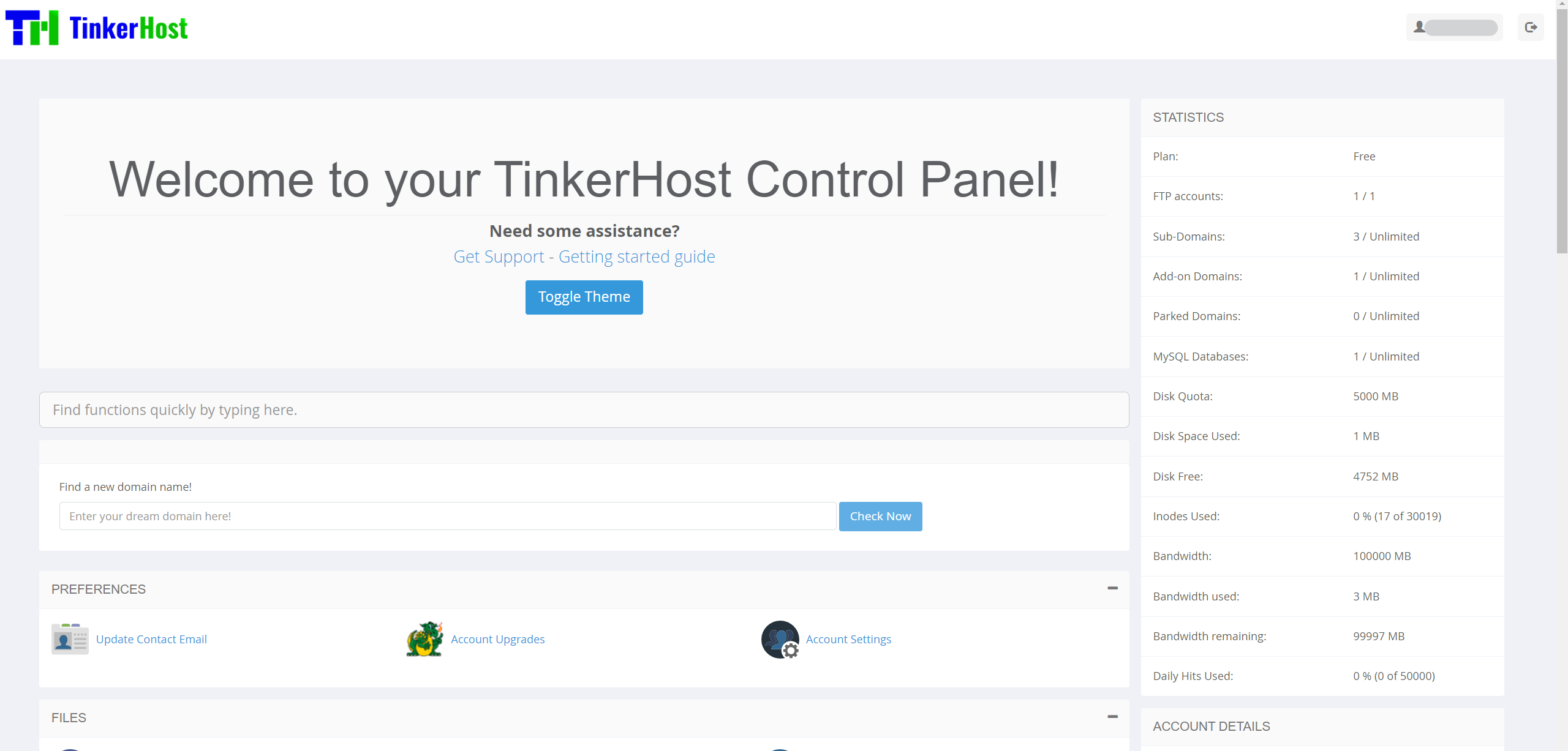 Tinkerhost - PHP, MySQL 및 광고 없음으로 100% 무료 호스팅 미디어 4