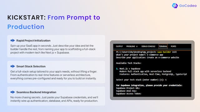GoCodeo SaaS Builder gallery image