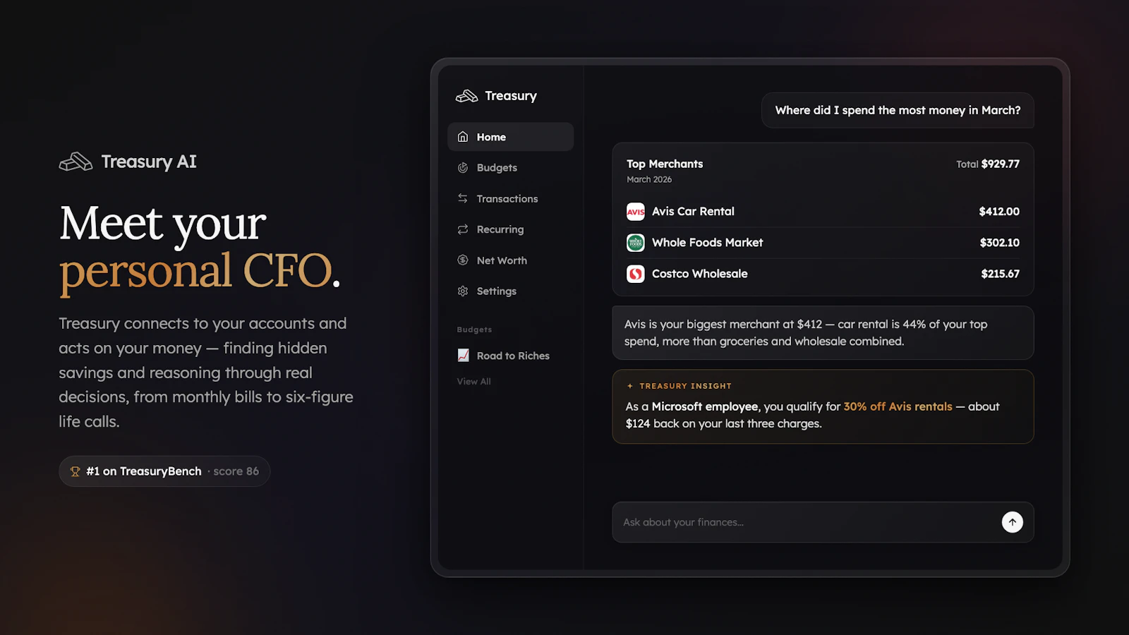 Treasury AI screenshot 2