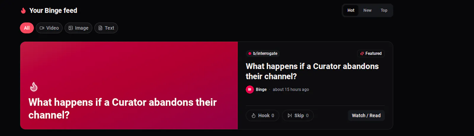 Binge screenshot 1