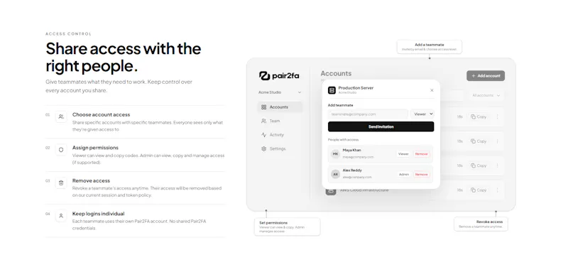 Pair2FA screenshot 3