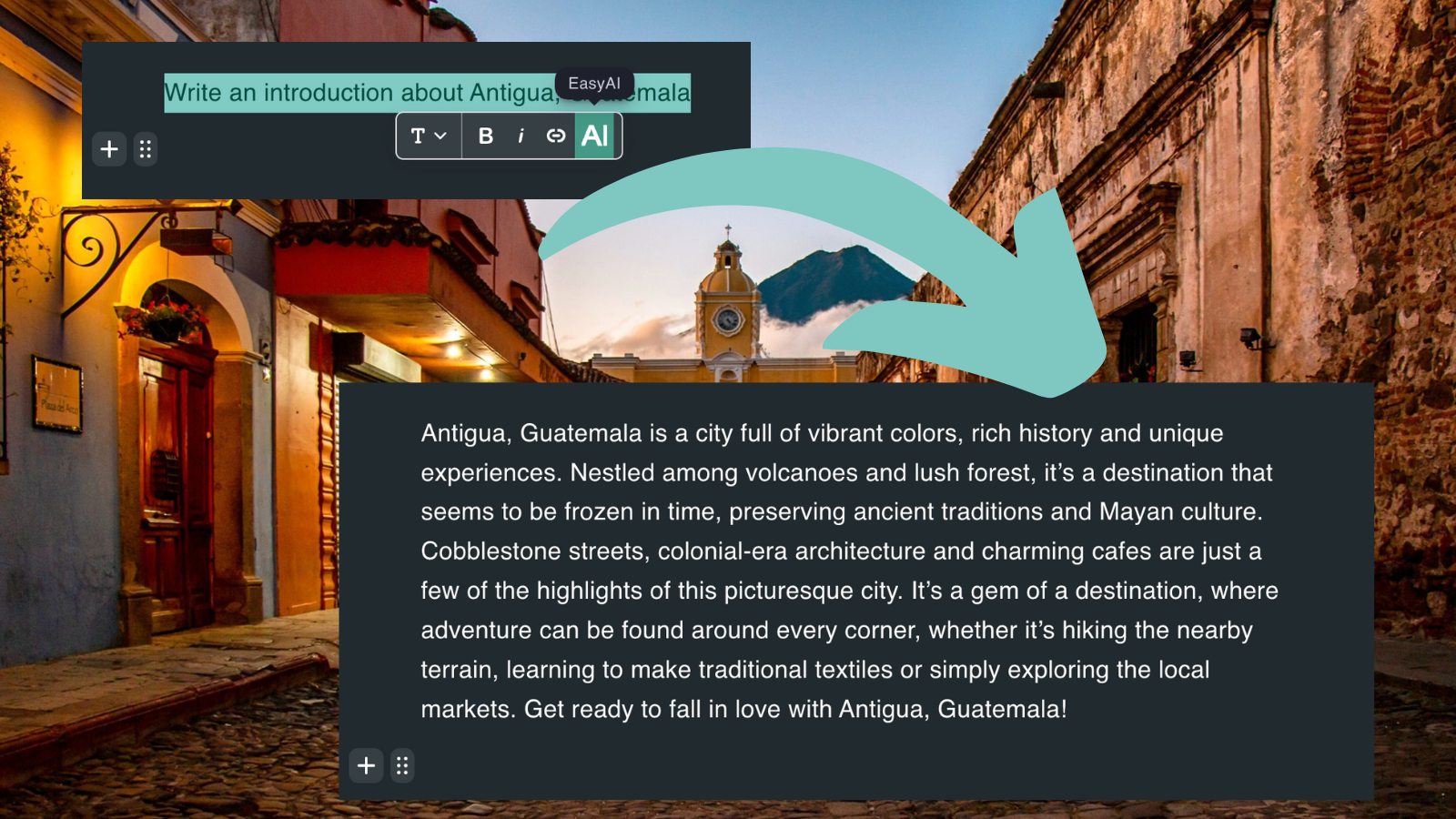 Plataforma de blog de viajes compatible con AI