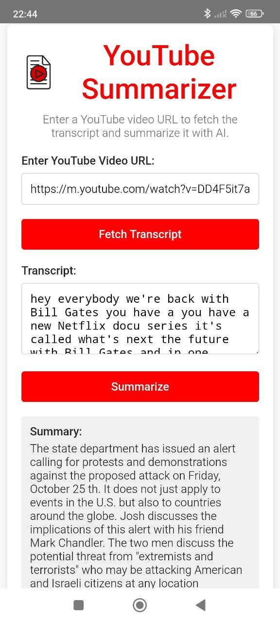 YouTube Summarizer gallery image