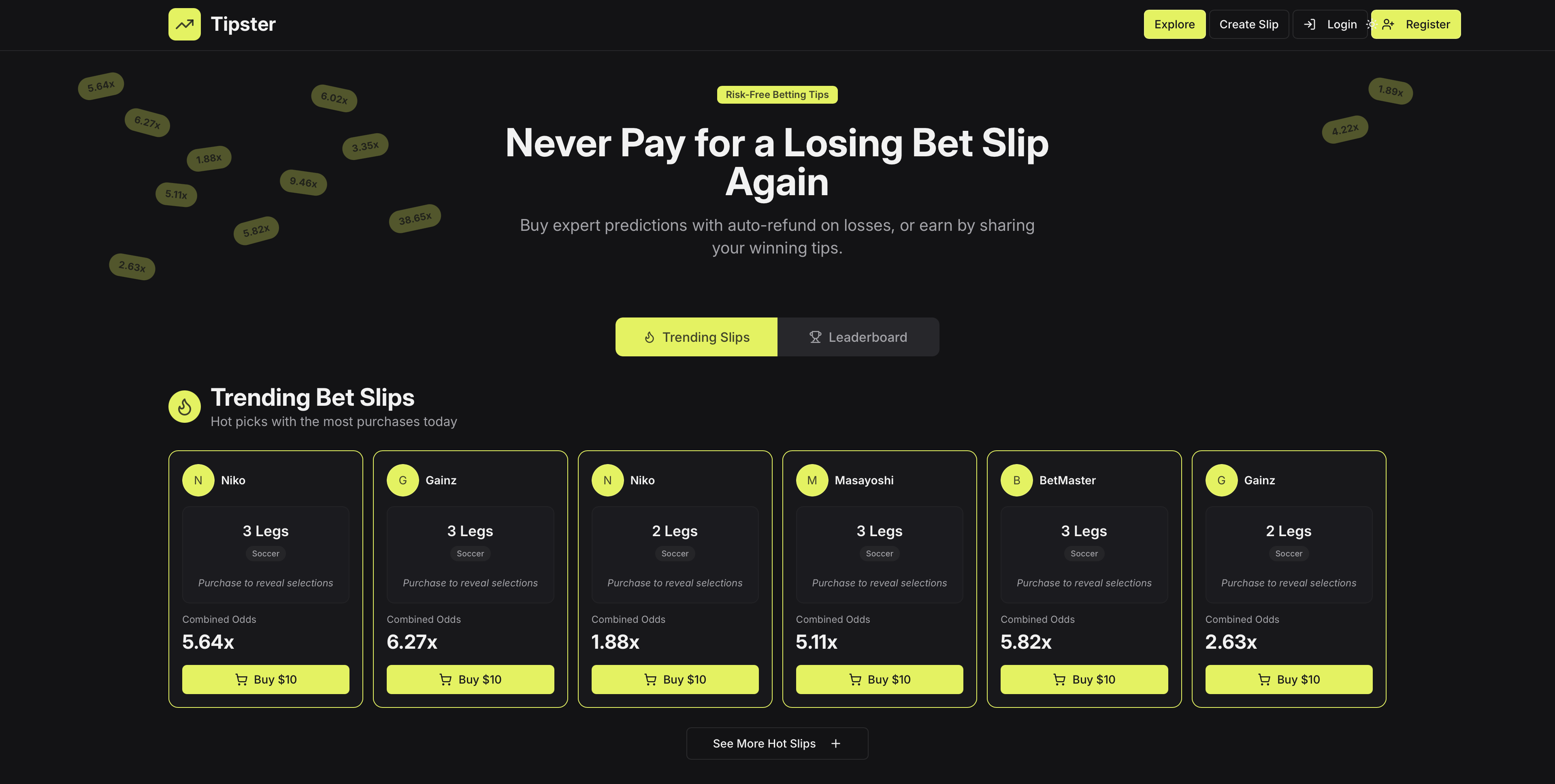 Tipster - Main product screenshot demonstrating key features and user interface