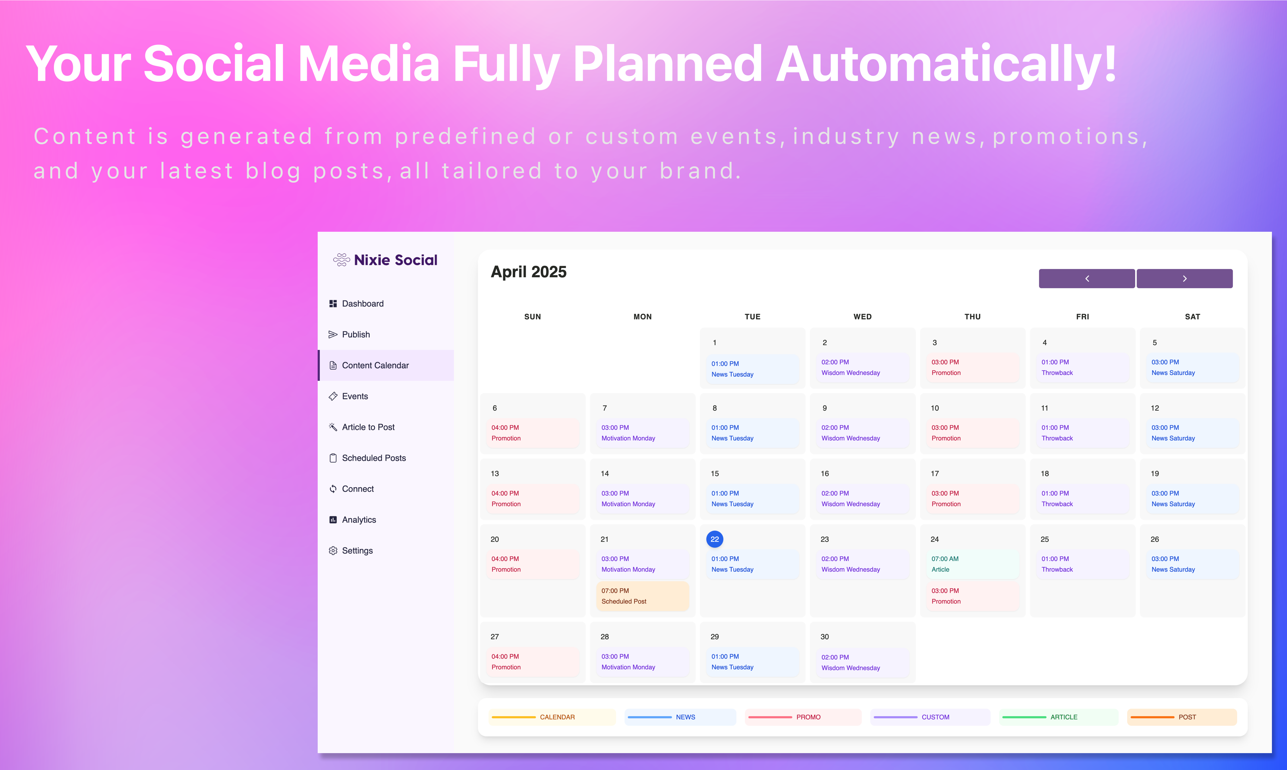 Nixie Social - Autopilot Social Media Management Service Medien 2