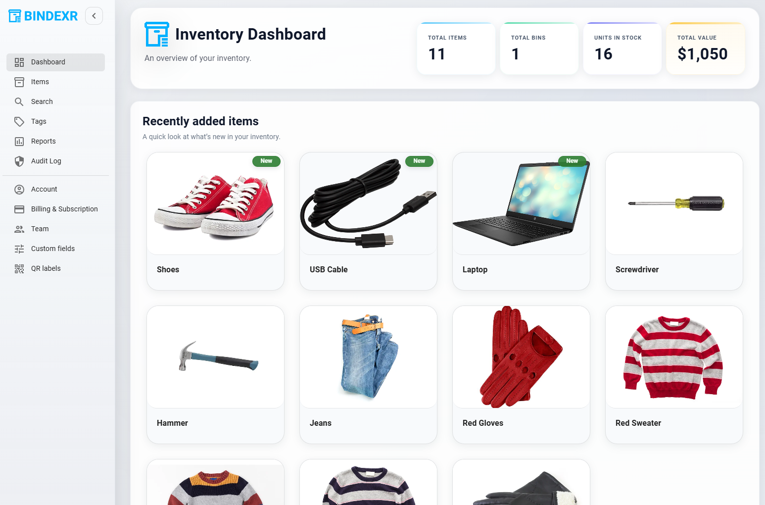 Bindexr - Main product screenshot demonstrating key features and user interface