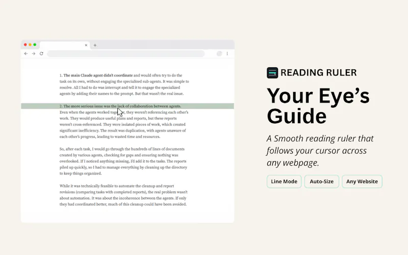 FocusLine – Reading Ruler & Line Reader screenshot 1