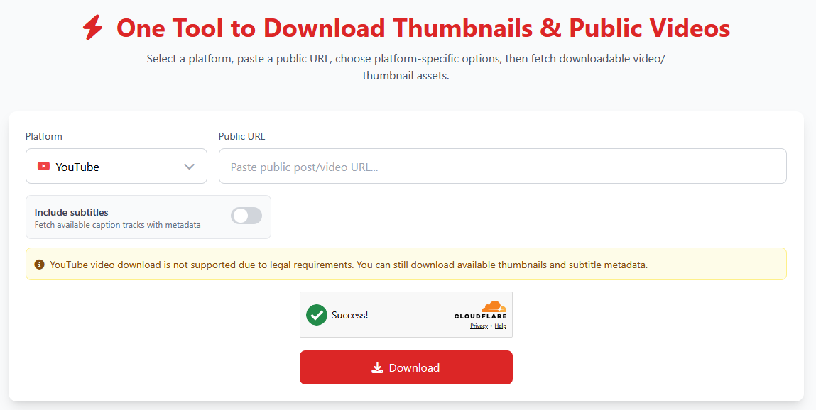 Thumbnail & Public Video Downloader gallery image