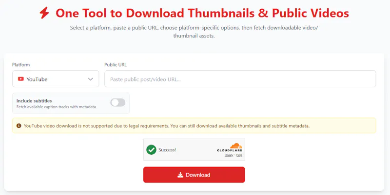 Thumbnail & Public Video Downloader screenshot 2