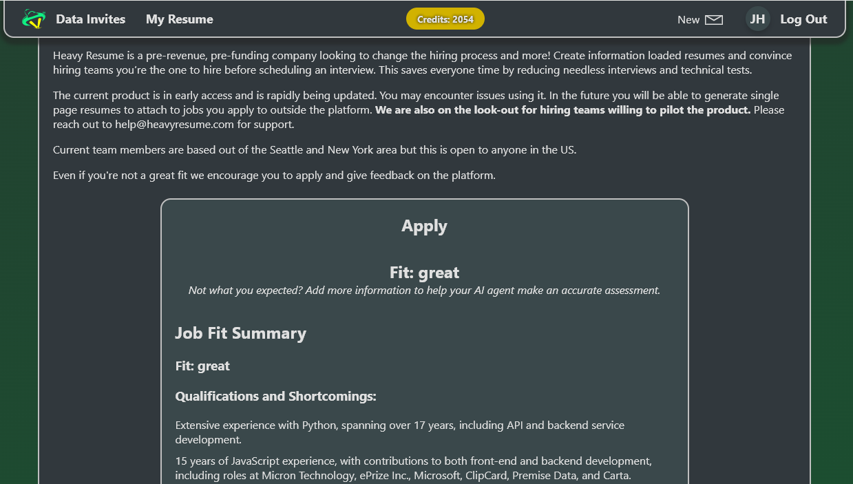 Heavy Resume™ - Interactive Resume and AI Agent Platform media 8