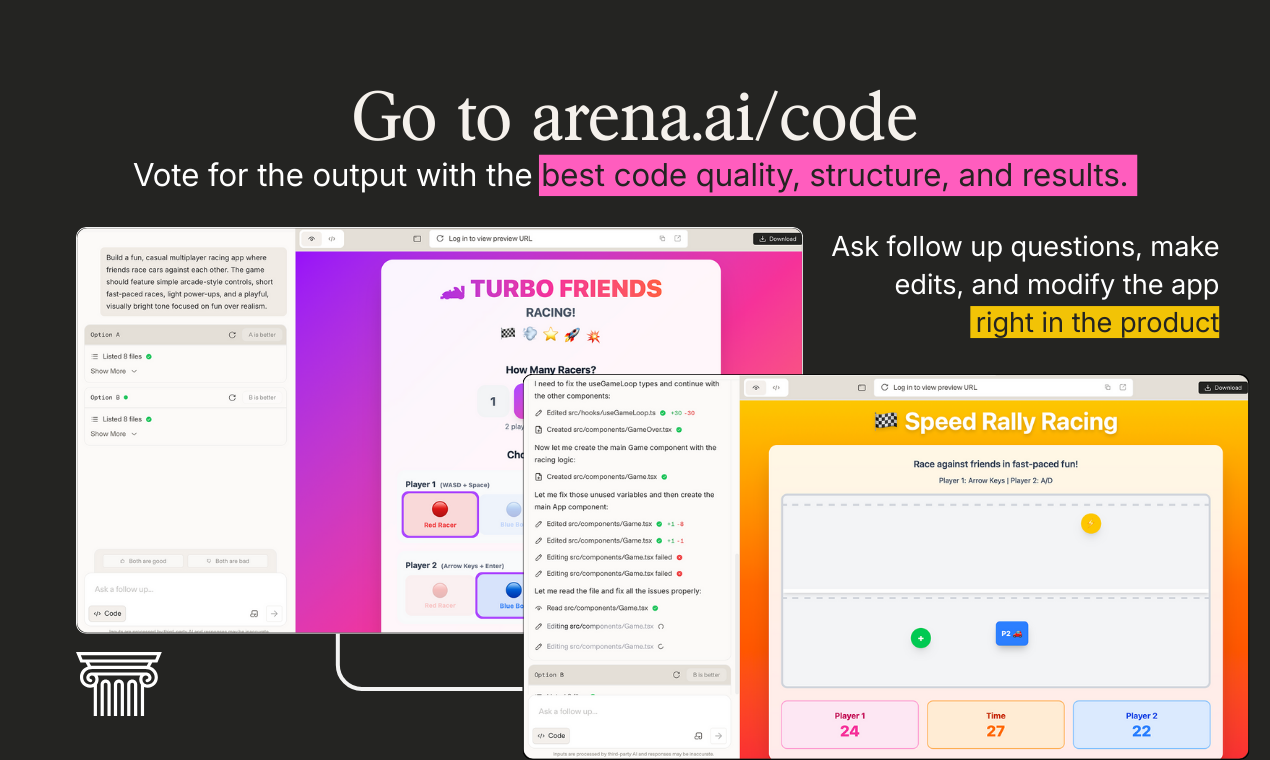 Code Arena:  - Screenshot 5 showing product features and functionality